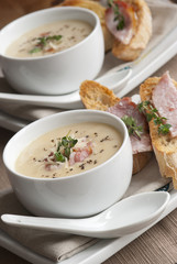Wiltshire ham and golden sweetcorn chowder