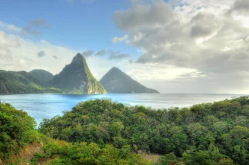 Abwaschbare Fototapete Karibik Pitons - St. Lucia / St. Lucia (Karibik)