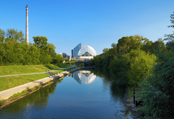 Iset River, unfinished TV Tower and Building of a circus in Ekat