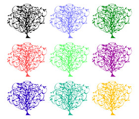 Set of color vector trees