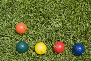 Fototapeta na wymiar croquet balls