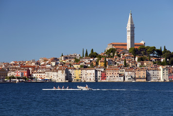 Croatia -  Rovinj - Belfry ship and houses