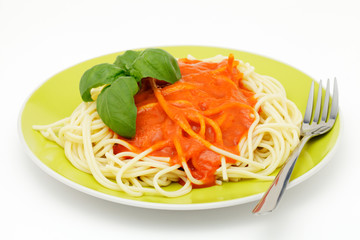 Spaghetti mit Tomatensoße