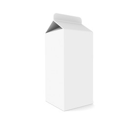 Milk Carton, isolated on white.