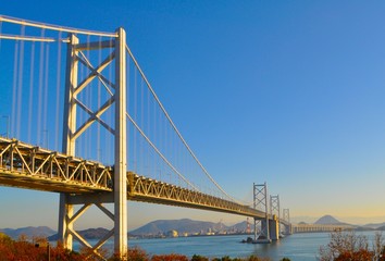 Fototapeta na wymiar Seto Ohashi Bridge, Japan