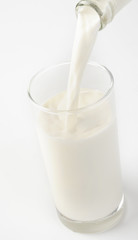 pouring milk from bottle