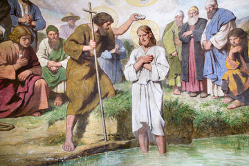 Fototapeta Vienna - baptism of Jesus Christ obraz