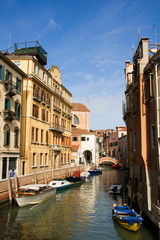 panorama of a canal in Venice