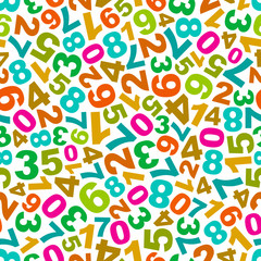Seamless pattern with number mix