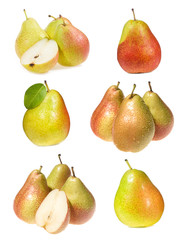 set with pears