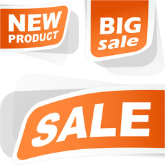 Design element for sale. Set of sale stickers.
