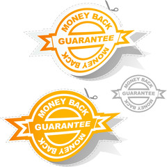 Vector guarantee sticker set.