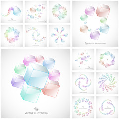 Abstract background with colorful boxes