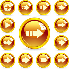 Set of arrows. Vector buttons.