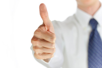 Young Businessman Showing Thumb Up