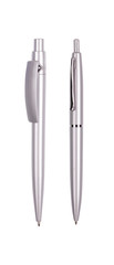 Two silver pens isolated on white