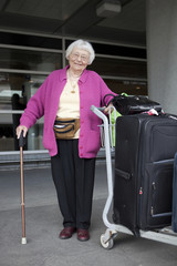 Senior woman travelling