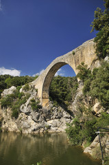 Romanesque bridge named Pont del LLierca, Catalonia, Spain - 30439347