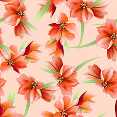 Abstract Elegance seamless floral pattern.