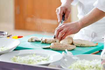 Obraz na płótnie Canvas Chef preparing food