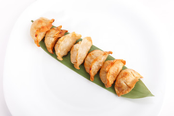 Plate of potstickers