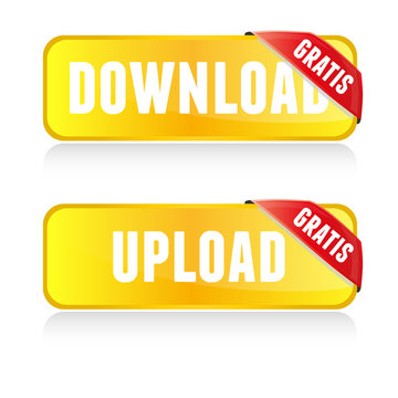 Web Buttons Download Upload