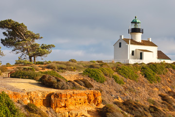 Fototapeta na wymiar Point Loma Lighthouse in Cabrillo National Park, San Diego