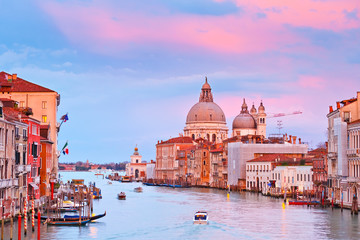 Grand canal at sunset, Venice