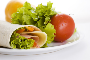 sandwich  with fresh vegetables