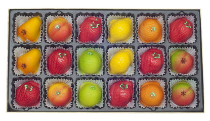 Colorful Marzipan in Fruit Shapes