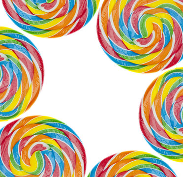 Rainbow Lollipop Background