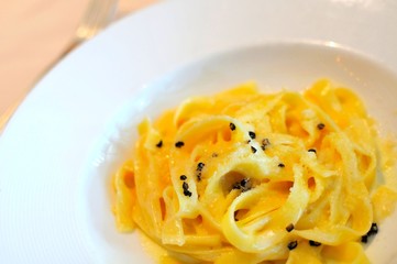 Pasta with cream sauce