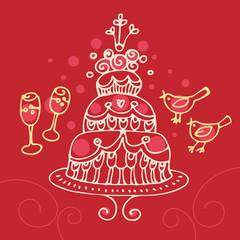 Greeting card for wedding