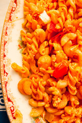 Macaroni fried with egg : Thai style