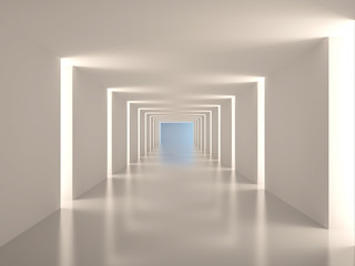 Empty corridor. Abstract interior
