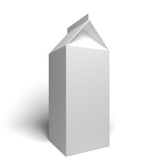 White blank milk box