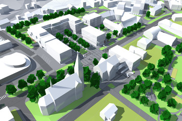 Naklejka premium City model