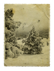 Winter retro photo