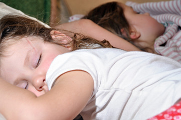 Obraz na płótnie Canvas sleeping girls