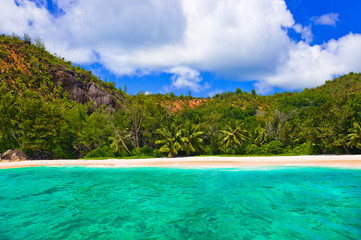 Tropical beach at Seychelles