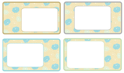 Set of floral frames