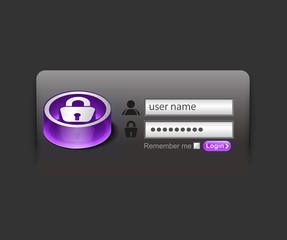 Vector login template