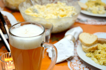 Bier zum Abendessen
