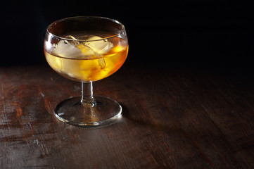 Glass with liqueur