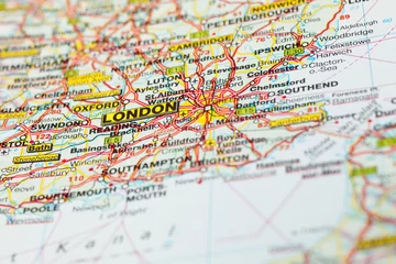 Deurstickers map london © twixx