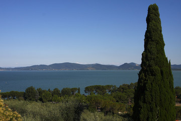 Castiglione del Lago, vista del Trasimeno