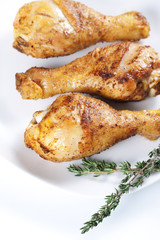 Roasted chicken legs