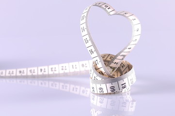 heart shaped measurement tape
