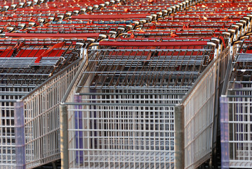 Shopping cart outside mall