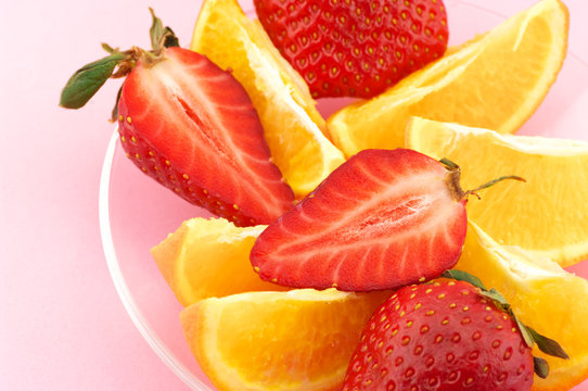 Strawberry and citrus slices